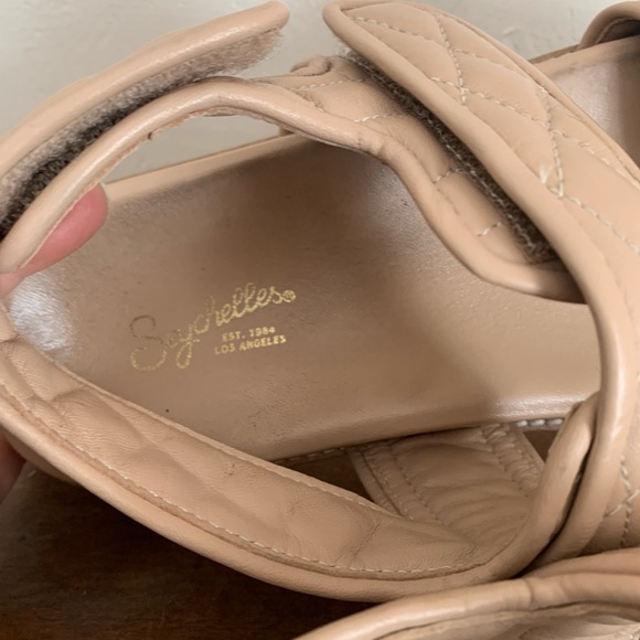 Seychelles New to This Quilted Leather Sandal Nude sz 10 - Picture 9 of 16